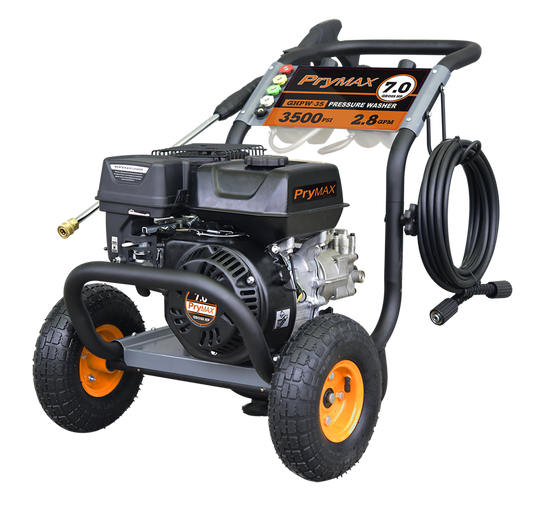 PryMAX Gas Pressure Washer with 3500 PSI Max and 2.8 GPM, Gas Power Washer Include 5 Adjustable Nozzles, High Pressure Hose&Soap Tank, 49-State Power Equipment