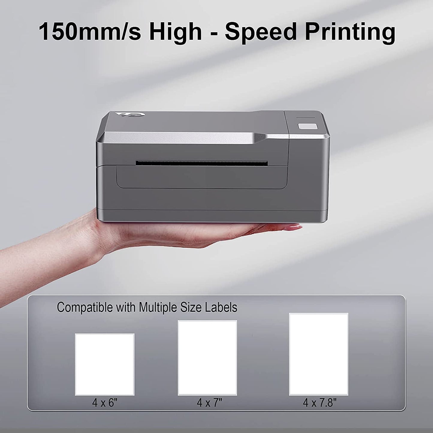 【USB】YAXIICASS Shipping Label Printer, 150mm/s High-Speed Thermal Printer, Commercial Direct Thermal Label Maker,Compatible with Amazon, Ebay, Shopify,USPS, Etsy