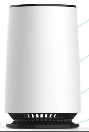A12Desktop Air Purifier with Multiple Speeds, Auto&Timer, True HEPA Filter to Safely Remove Dust, Pollen, White