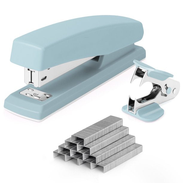Deli Stapler, Desktop Stapler, Office Stapler, 20 Sheet Capacity, Includes 1000 Staples and Staple Remover, Blue