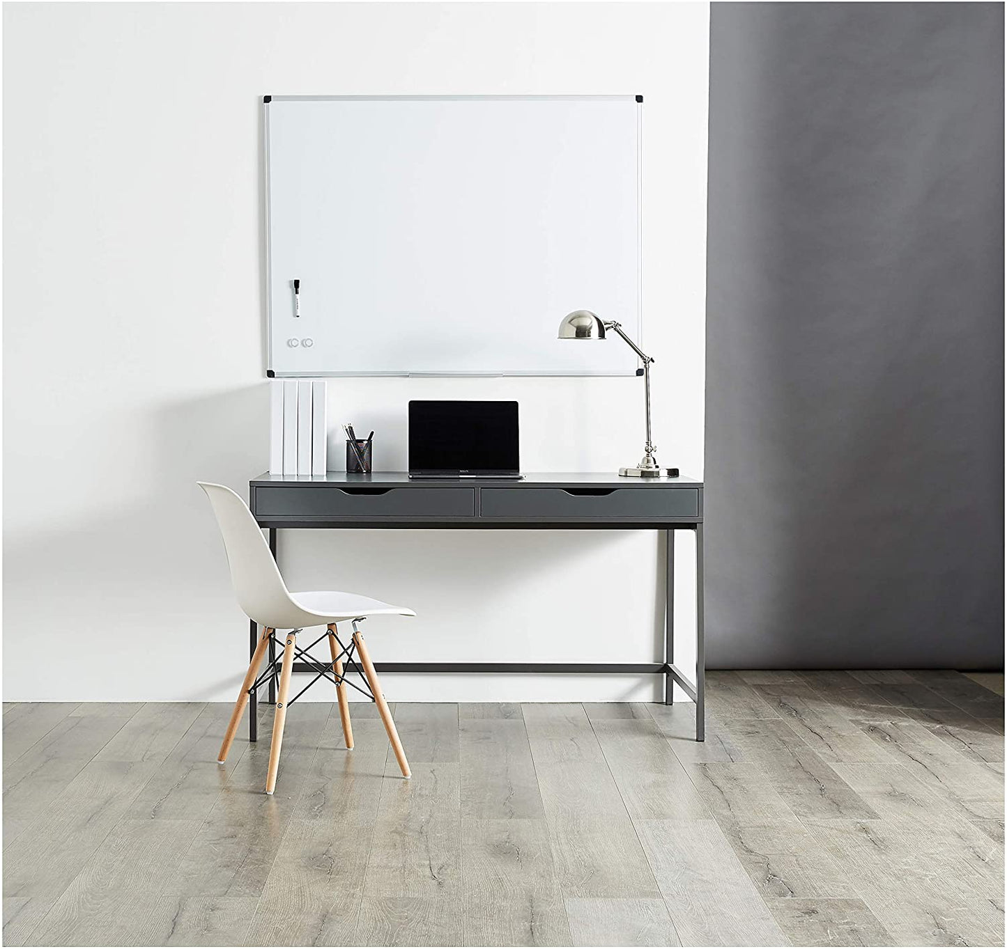 Deli Magnetic Dry Erase White Board, 35 x 47-Inch Whiteboard - Silver Aluminum Frame