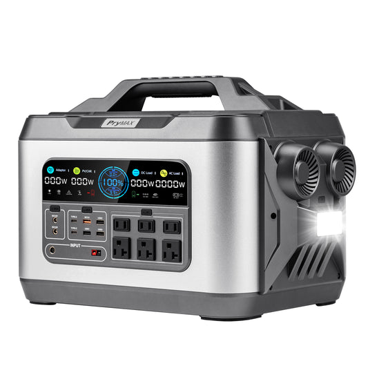 Portable Power Station, 2000W 2220Wh Solar Generator, Solar Input Backup Battery Pack for Van Home Emergency Outdoor Camping Explore