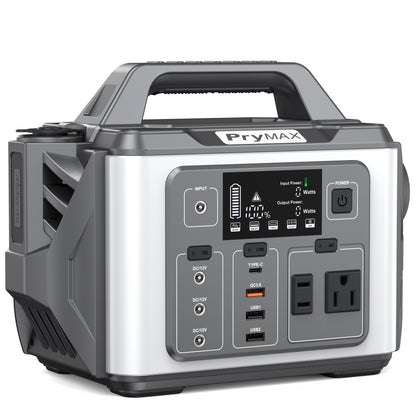 [M331] PryMAX  Portable Power Station 296Wh Solar Generator Backup Lithium Battery  with LED light, 110V/300W Pure Sine Wave AC Outlet, QC 3.0, for Outdoors Camping Travel Hurricane Blizzard Emergency