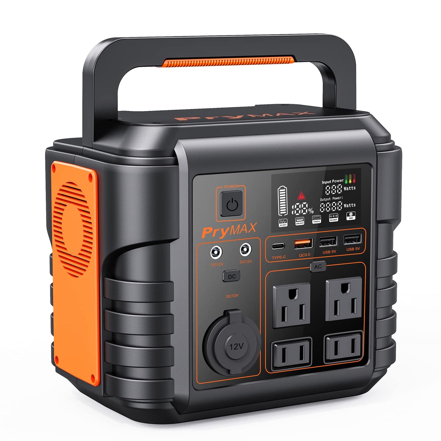 [M330]PryMAX Portable Power Station 296Wh/330W Outdoor Solar Generator Mobile Backup 80000 mAh Lithium Battery Supply, 110V Pure Sine Wave AC Outlet 300 for Home Blackout, Outdoor Adventure, Camping Travel, A10 CPAP