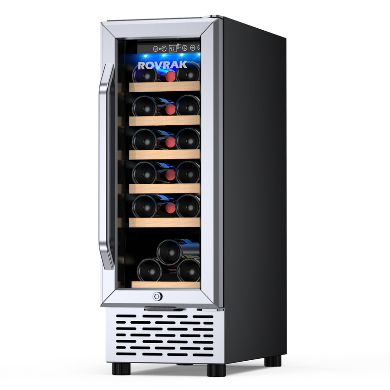 18 Bottle, 12 inch Built-in or Freestanding Wine Cooler Refrigerator