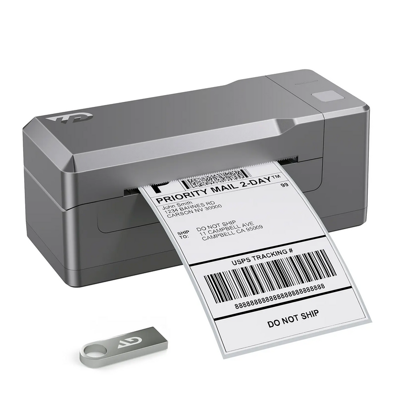 【USB】YAXIICASS Shipping Label Printer, 150mm/s High-Speed Thermal Printer, Commercial Direct Thermal Label Maker,Compatible with Amazon, Ebay, Shopify,USPS, Etsy