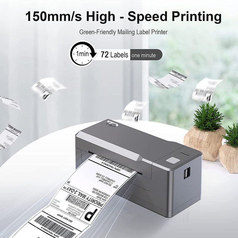 【USB】YAXIICASS Shipping Label Printer, 150mm/s High-Speed Thermal Printer, Commercial Direct Thermal Label Maker,Compatible with Amazon, Ebay, Shopify,USPS, Etsy