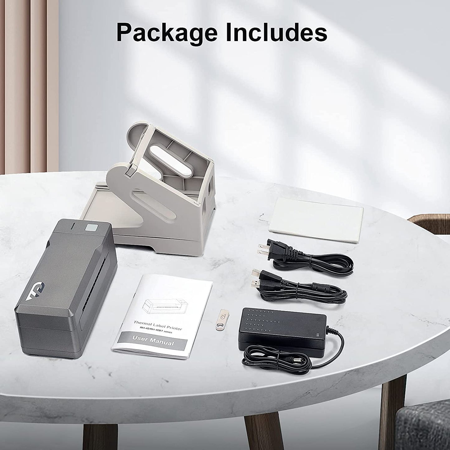 【USB】YAXIICASS Shipping Label Printer, 150mm/s High-Speed Thermal Printer, Commercial Direct Thermal Label Maker,Compatible with Amazon, Ebay, Shopify,USPS, Etsy