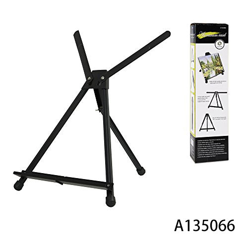 Conda Aluminum Tabletop Easel, Portable Tripod Display Stand Adjustable Height from 15" to 21" with Extension Arm Wings, Desktop Display Easel for Canvas, Paintings, Photos, Signs