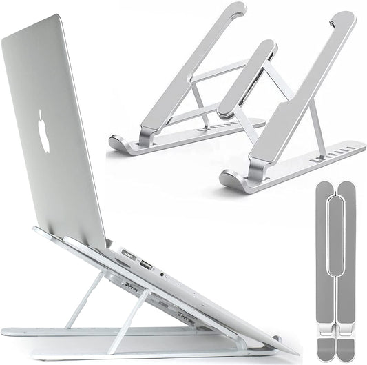 Deli Laptop Notebook Stand Holder Adjustable Laptop Stand Portable Laptop Riser Compatible with MacBook Air Pro HP Dell XPS Lenovo All Laptops 10-15.6"(Black)