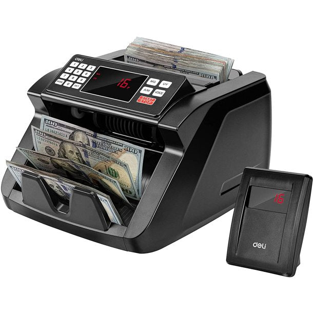 AZ2172 -Money Counter with UV/MG/IR/DBL/HLF/CHN Counterfeit Detection - Bill Counting Machine - Large LED Display - 1,500 Bills/Min - Doesn't Count Value