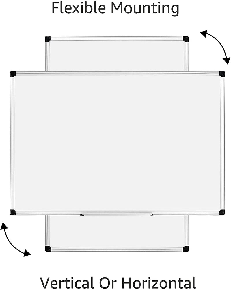Deli Magnetic Dry Erase White Board, 36 x 24-Inch Whiteboard - Silver Aluminum Frame