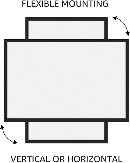 Deli Magnetic Dry Erase White Board, 35 x 23-Inch Whiteboard - Black Wooden Frame