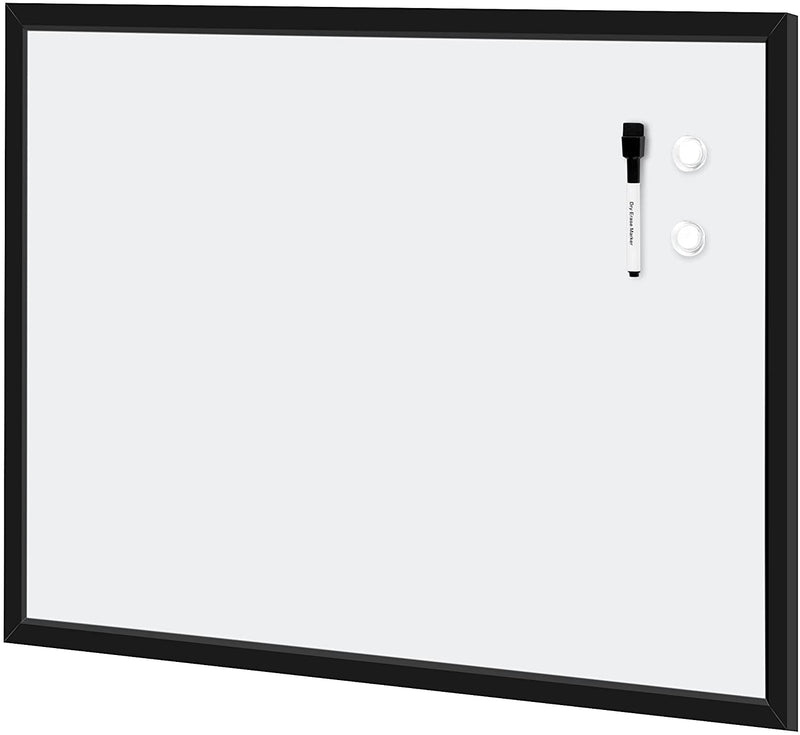 Deli Magnetic Dry Erase White Board, 35 x 23-Inch Whiteboard - Black Wooden Frame